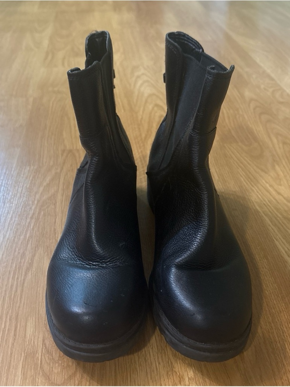 Cole Haan Black Leather Ankle Booties with Side Zip